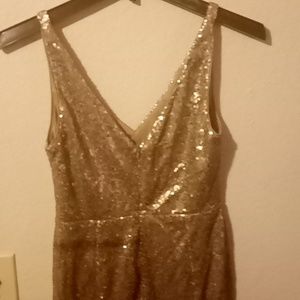 Lulu's  gold short skirt size small